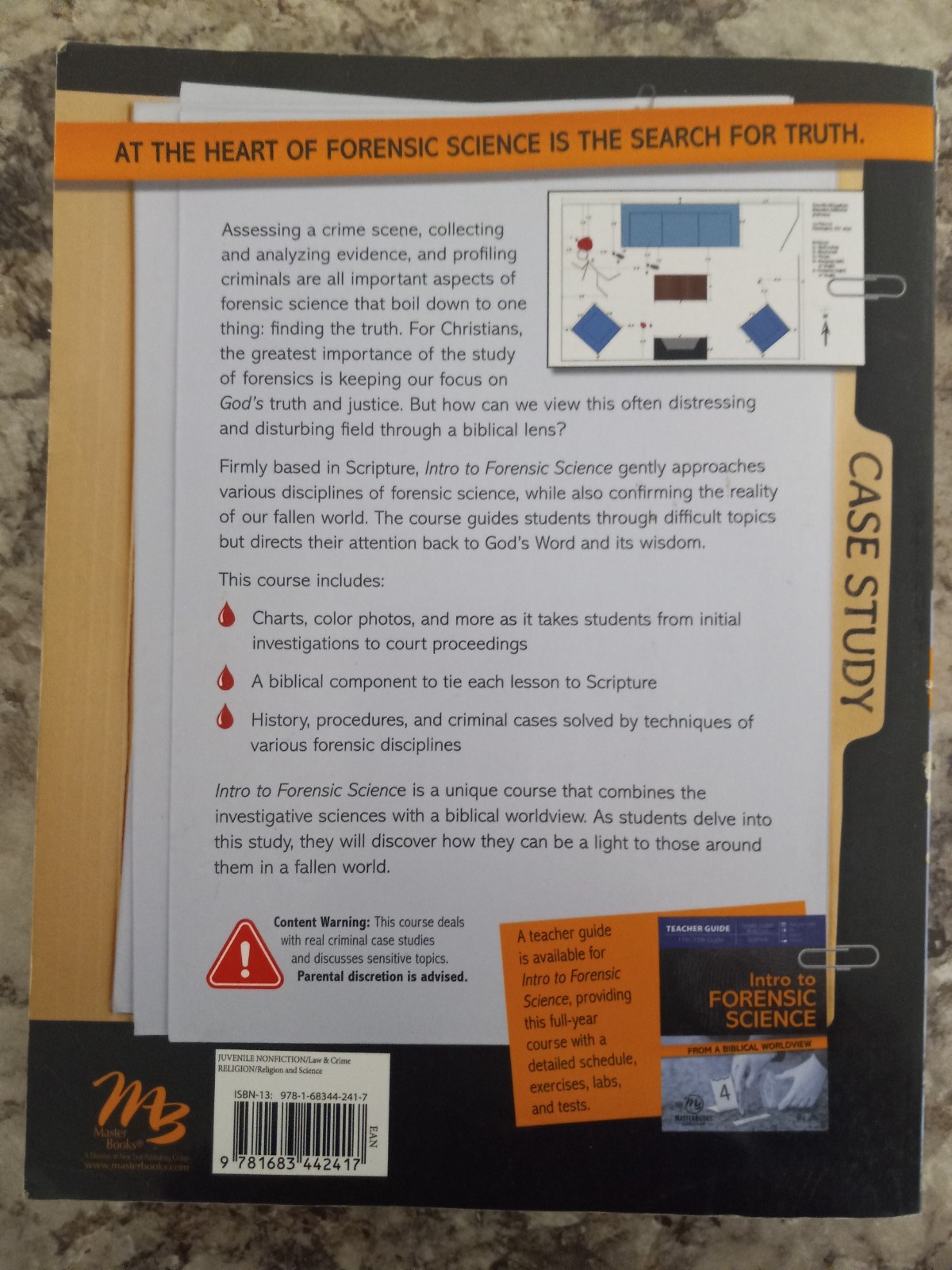 Master Books Intro to Forensic Science From a Biblical Worldview Student Text