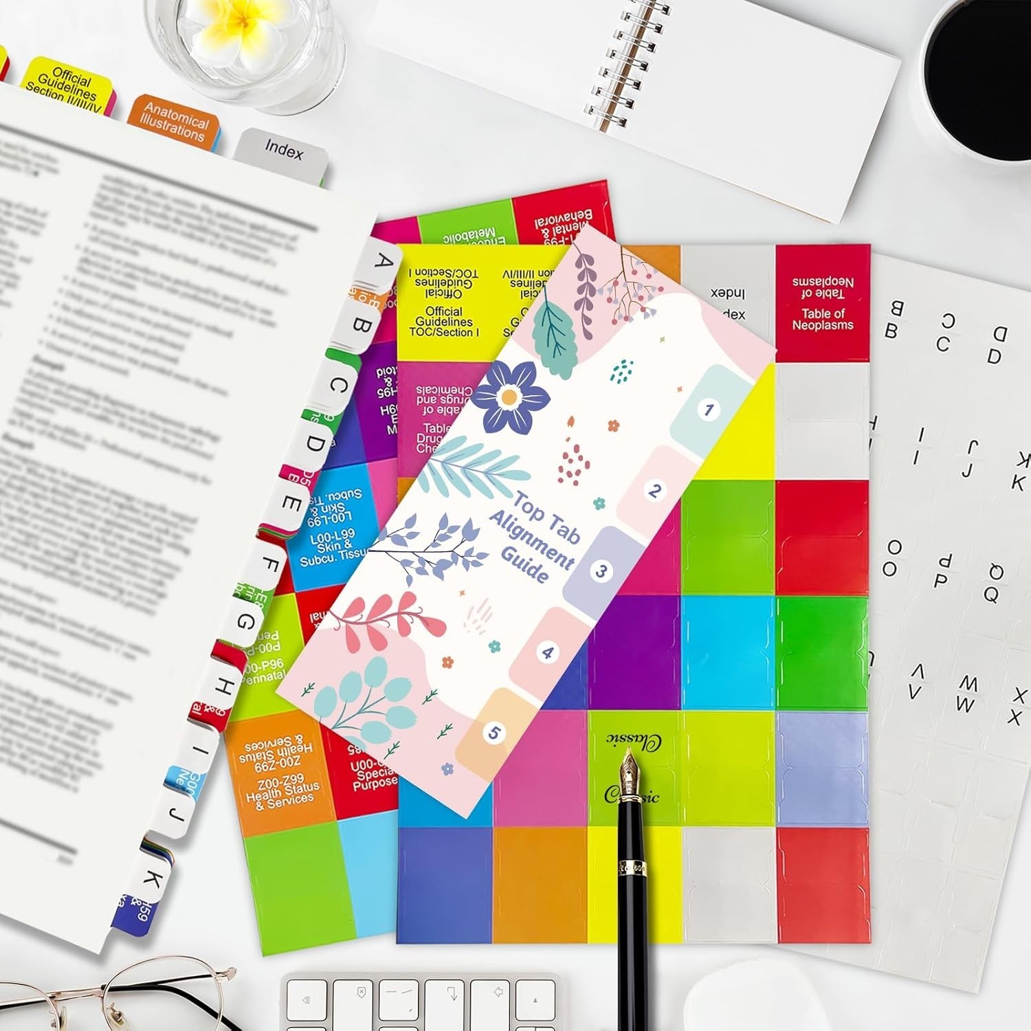 Professional 2026 CPT ICD-10 HCPCS Tabs | Laminated, Color-Coded, Reusable Tabs