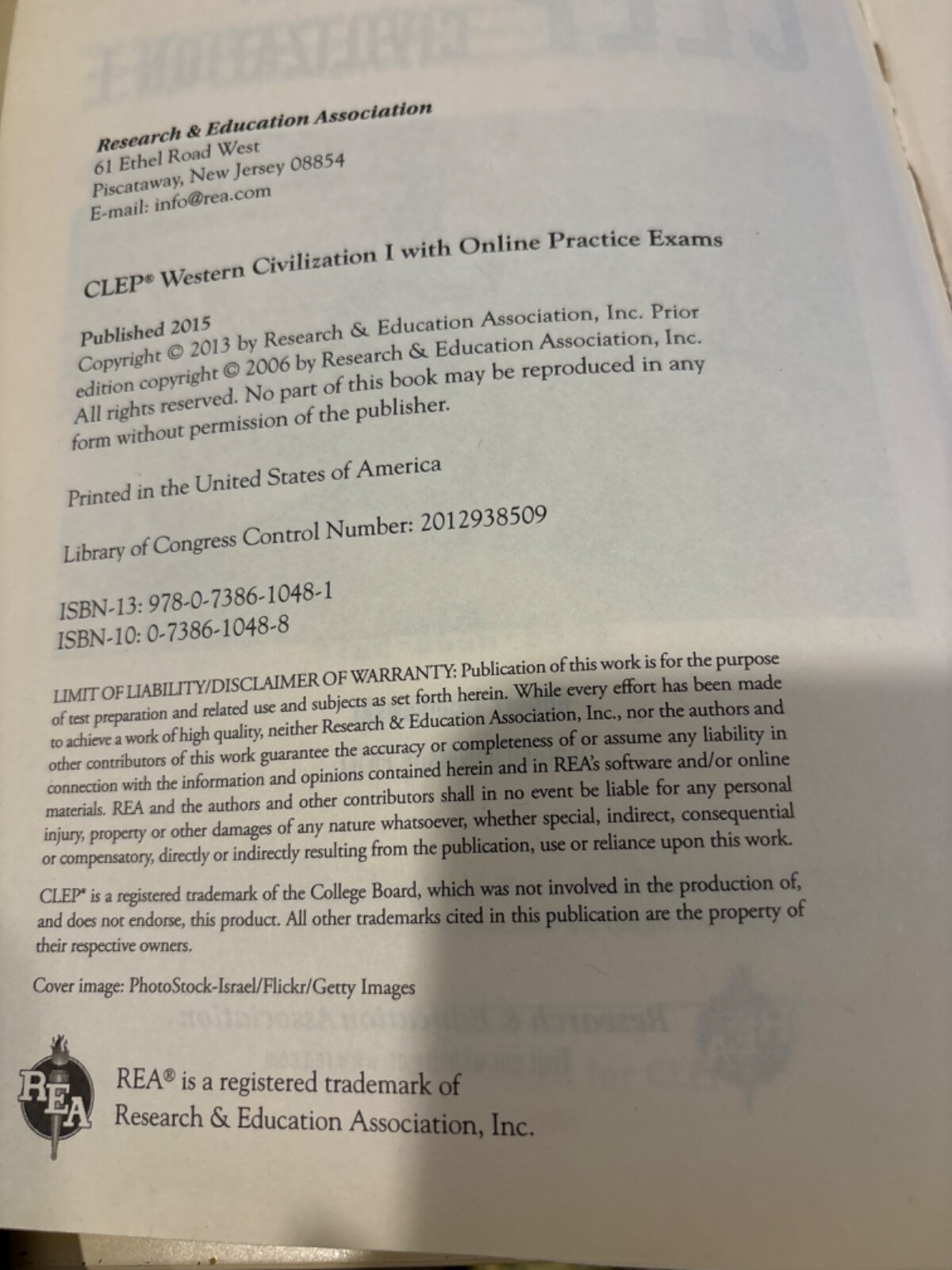 CLEP Western Civilization 1 – 2015 -Condensed Review and Test Prep Guide