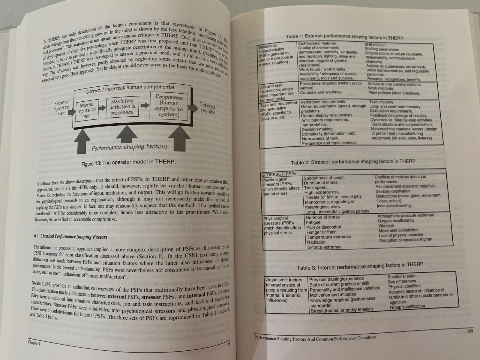 Cognitive Reliability and Error Analysis Method (CREAM) by E. Hollnagel; VG