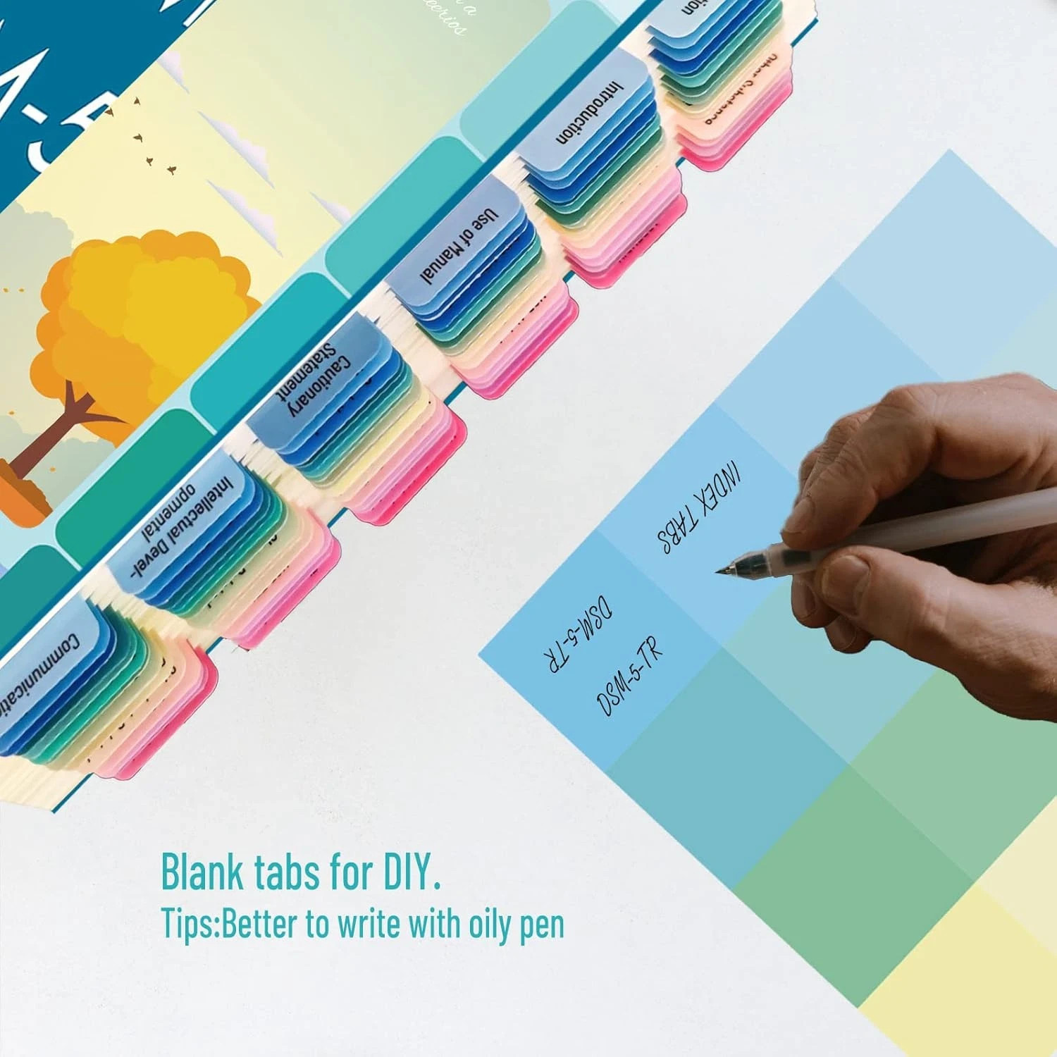 DSM-5-TR Index Tabs: 112 Laminated Color-Coded Tabs with Alignment Guide